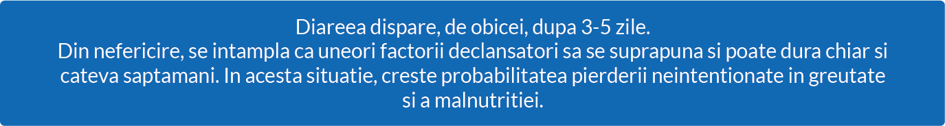 Biegunka zazwyczaj ustępuje po 3-5 dniach.